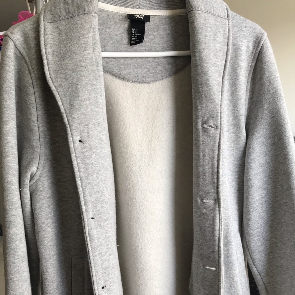 HM Grey Fleece Cardigan